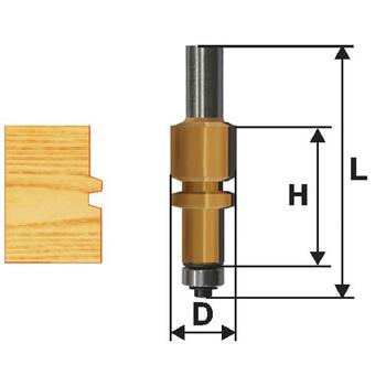 Фреза комбинированная универсальная d22,2*Н44*12