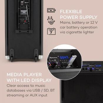 Система  для моб. устройств auna Moving 120 PA USB SD BT AUX